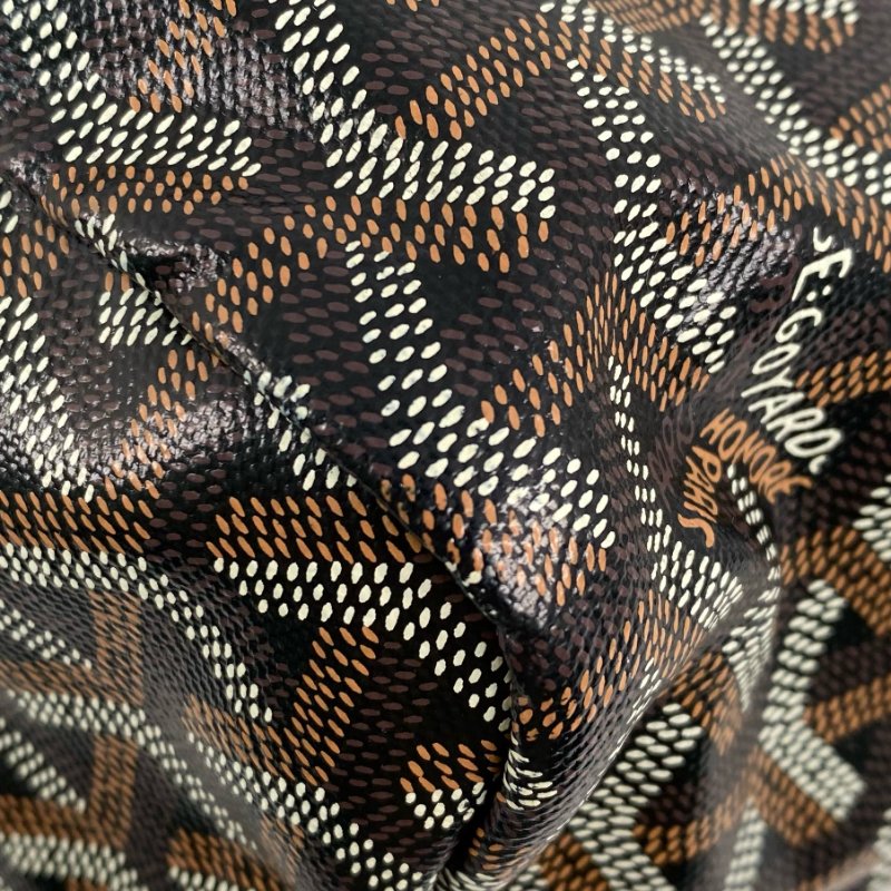 △ Goyard 高雅德 Black Coated Canvas Saint Louis PM Tote Bag 黑色塗層帆布托特袋 - 267003842-7