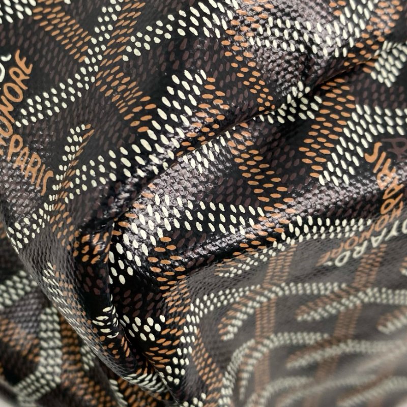 △ Goyard 高雅德 Black Coated Canvas Saint Louis PM Tote Bag 黑色塗層帆布托特袋 - 267003842-8