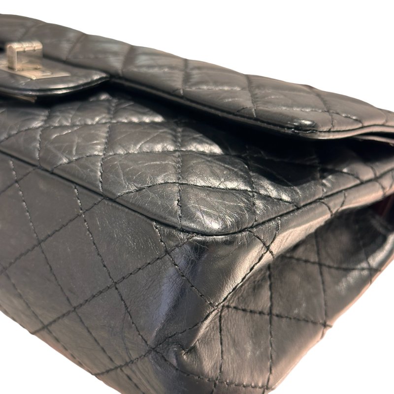 CHANEL 2.55 Shoulder Bag Black PHW-1