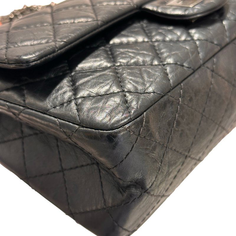 CHANEL 2.55 Shoulder Bag Black PHW-6