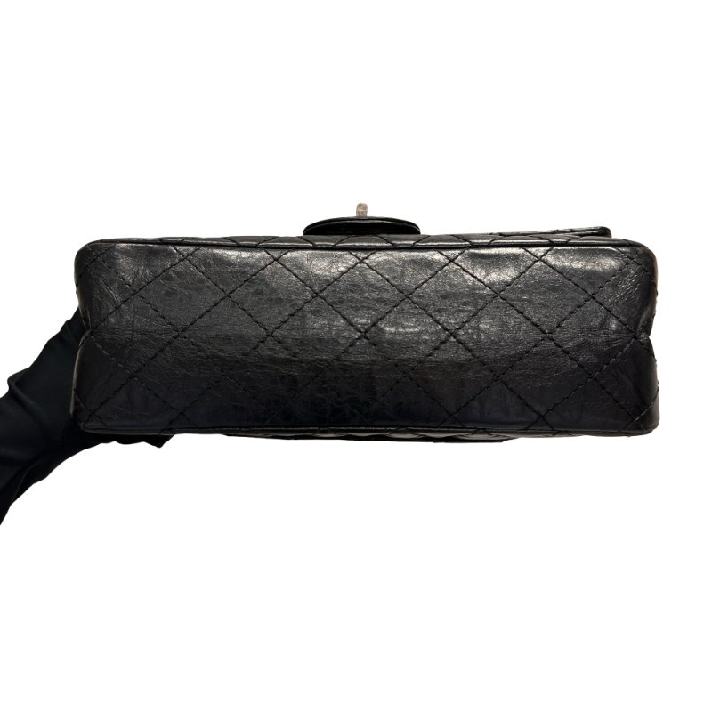 CHANEL 2.55 Shoulder Bag Black PHW-9