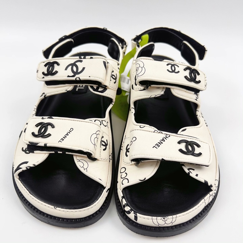 Chanel 香奈兒滿印涼鞋//37.5碼 無附件-1