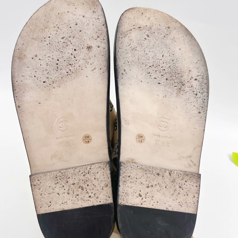 Chanel 香奈兒滿印涼鞋//37.5碼 無附件-6