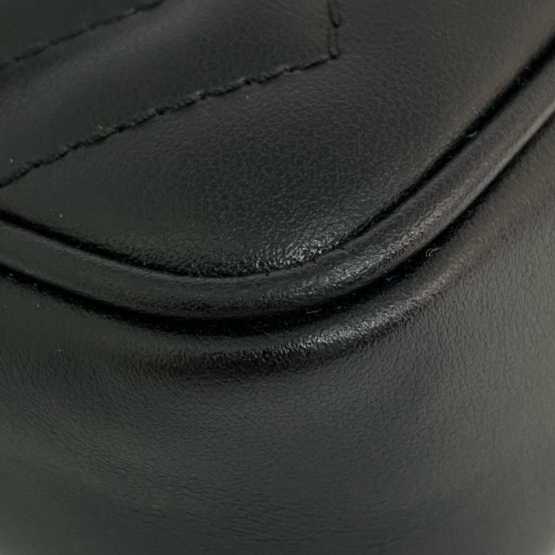 △ Gucci 古馳 Black Calfskin GG Marmont Mini Chain Crossbody Bag 476433 黑色小牛皮鎖鏈斜背袋 - 267005566-6