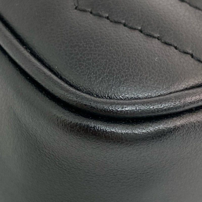 △ Gucci 古馳 Black Calfskin GG Marmont Mini Chain Crossbody Bag 476433 黑色小牛皮鎖鏈斜背袋 - 267005566-7