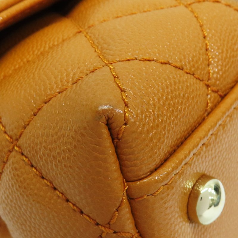 橘棕色 荔枝紋牛皮 COCO Handle 24 兩用包 【CHANEL 香奈兒】-5