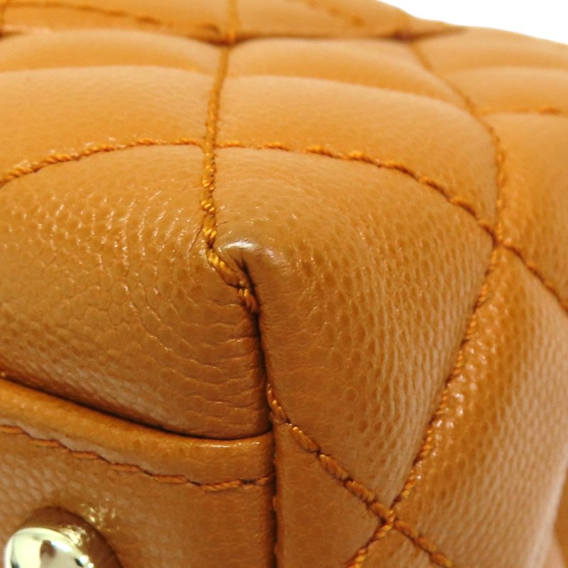 橘棕色 荔枝紋牛皮 COCO Handle 24 兩用包 【CHANEL 香奈兒】-8