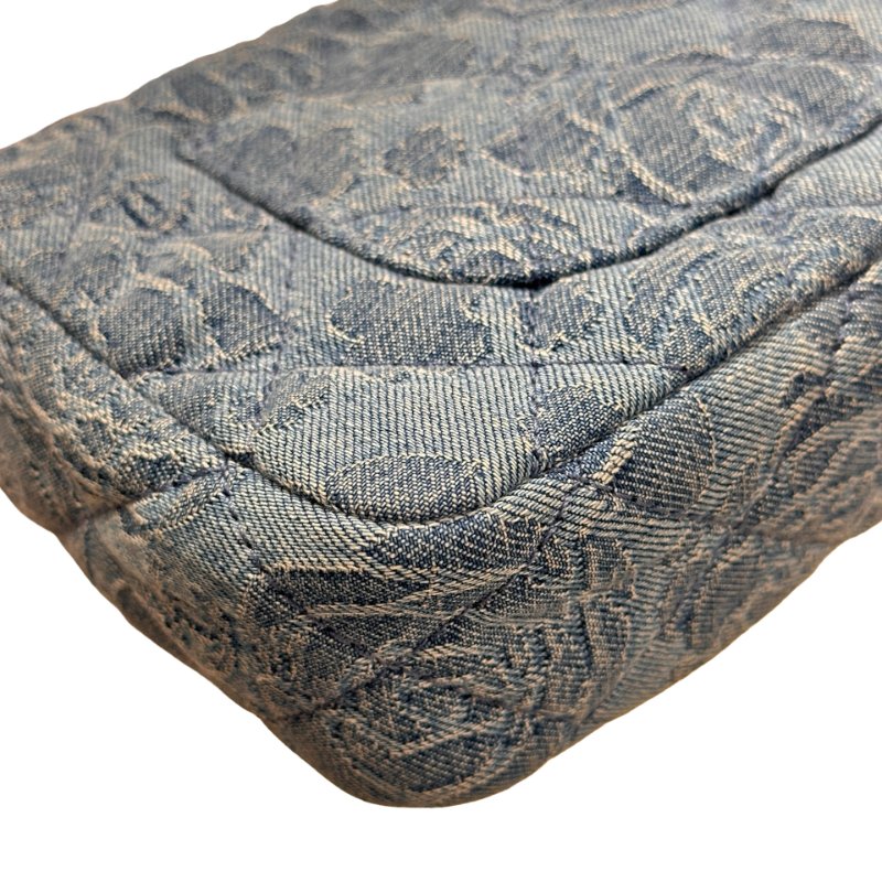 CHANEL Denim 23P CAMELIA HEART CRUSH FLAP Cross Body Bag Denim Blue-6