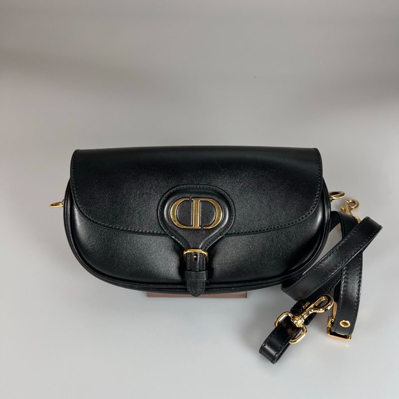 DIOR 黑皮革BOBBY橫版側肩包-0