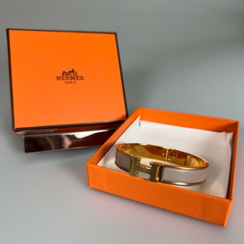 HERMES FI 1221 奶茶金CLIC H手環PM