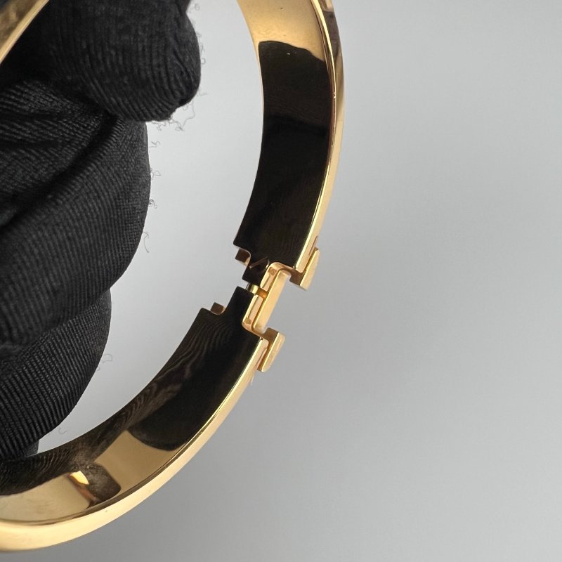 HERMES FI 1221 奶茶金CLIC H手環PM-6