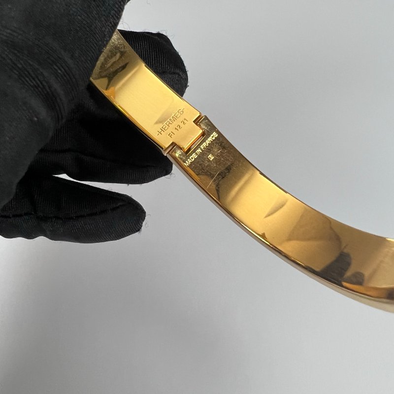 HERMES FI 1221 奶茶金CLIC H手環PM-7