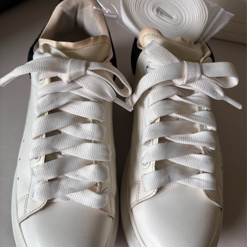 Alexander McQueen 【ALEXANDER MCQUEEN】MCQ 麥昆 運動鞋 休閒鞋 厚底鞋 白色黑尾 37-15