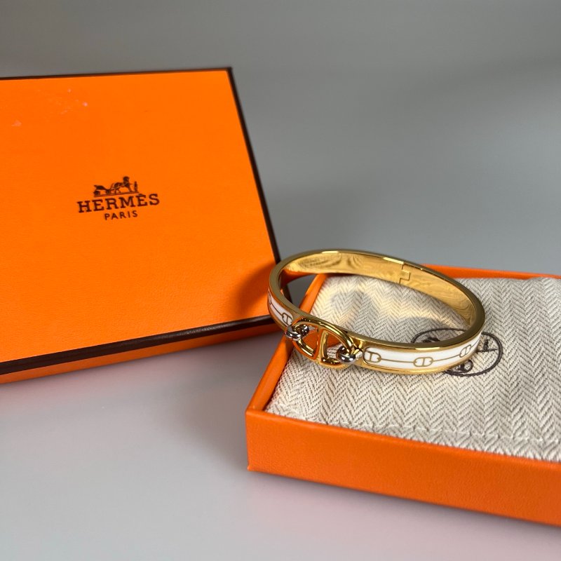 HERMES FI 1221 白金豬鼻CLIC H手環PM-0