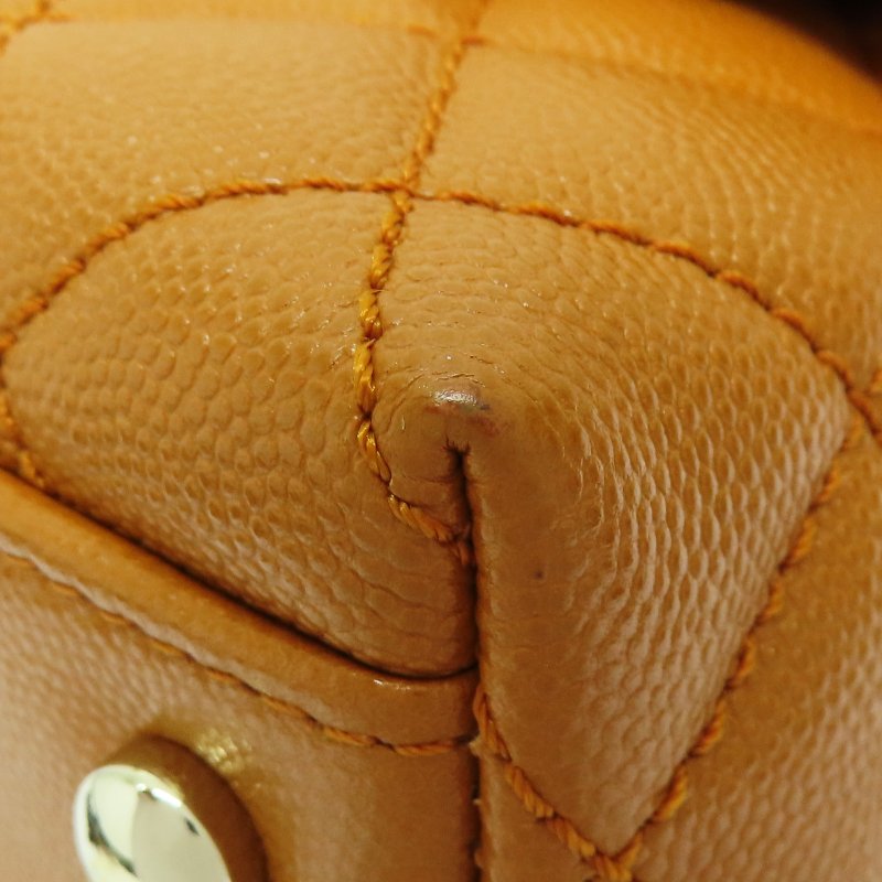 橘棕色 荔枝紋牛皮 COCO Handle 24 兩用包 【CHANEL 香奈兒】-6