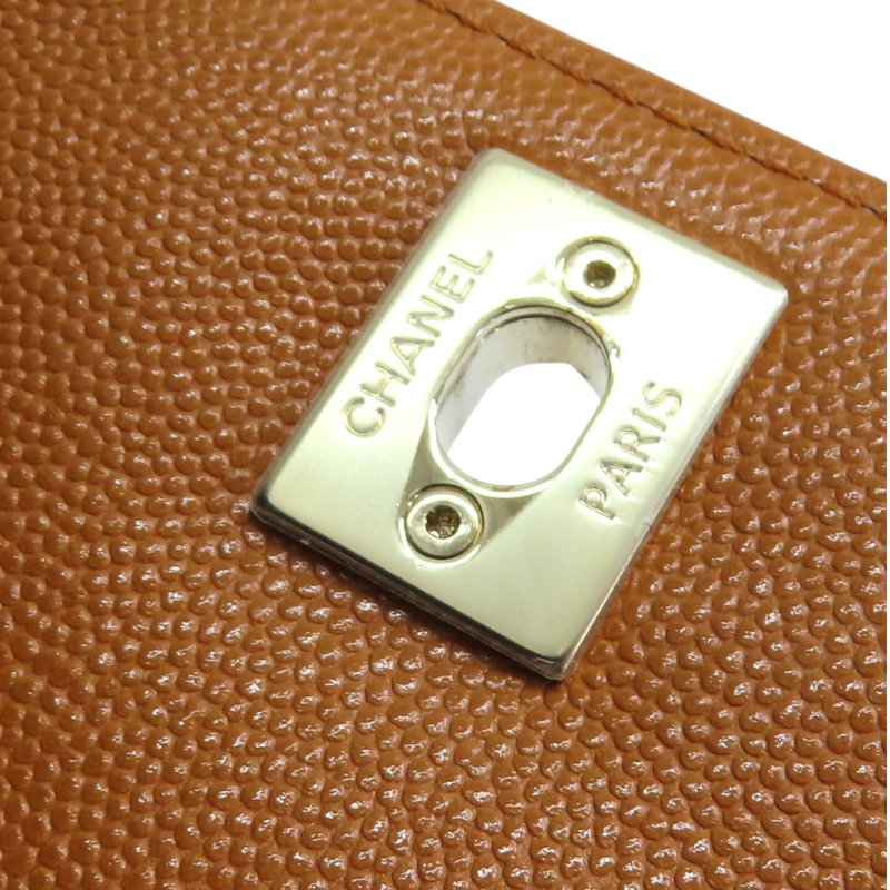橘棕色 荔枝紋牛皮 COCO Handle 24 兩用包 【CHANEL 香奈兒】-10