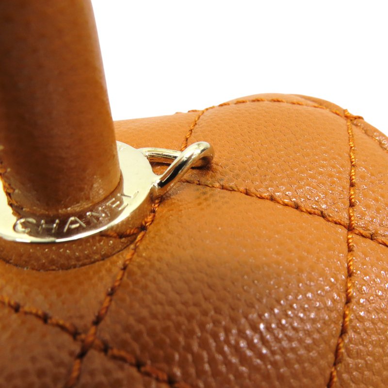 橘棕色 荔枝紋牛皮 COCO Handle 24 兩用包 【CHANEL 香奈兒】-12