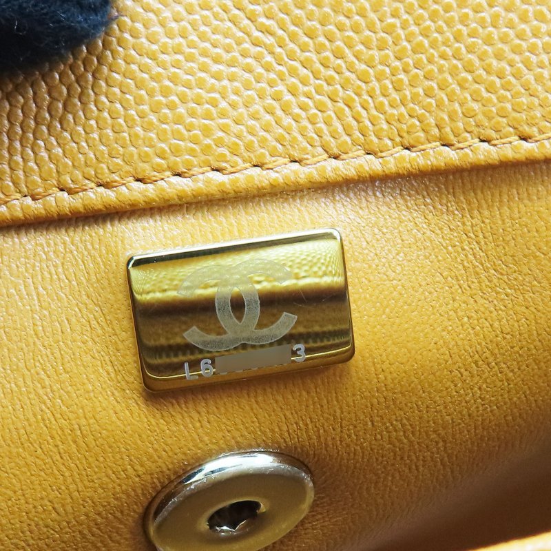 橘棕色 荔枝紋牛皮 COCO Handle 24 兩用包 【CHANEL 香奈兒】-15