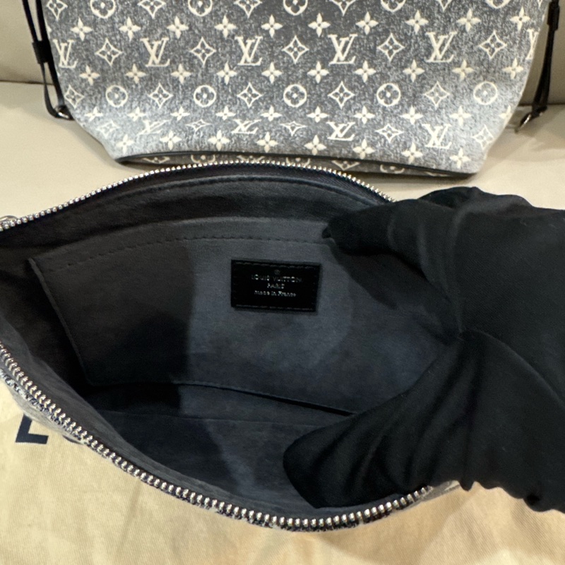 LV 路易威登 牛仔刷色Neverfull tote bag MM 托特包/黑色單寧牛仔布/特殊款/全新閒置美品-2