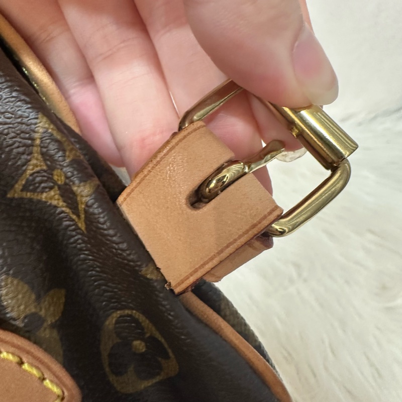 LV M42256 老花金釦雙層馬鞍包 斜背包-30