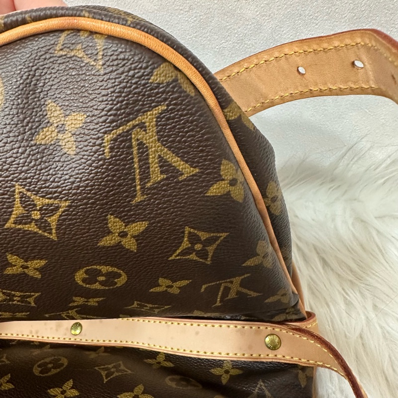 LV M42256 老花金釦雙層馬鞍包 斜背包-44