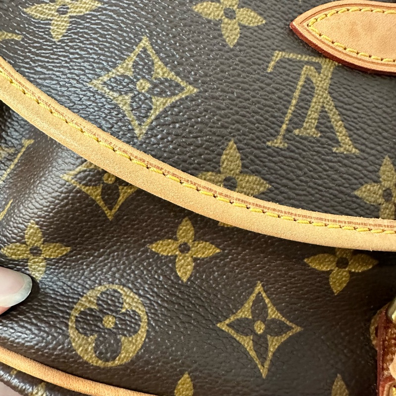 LV M42256 老花金釦雙層馬鞍包 斜背包-64