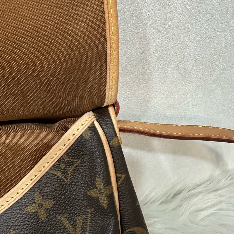 LV M42256 老花金釦雙層馬鞍包 斜背包-80