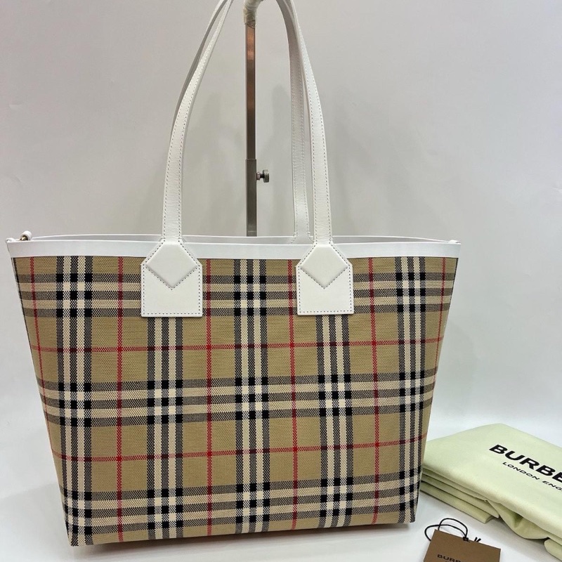 Burberry London tote ( White )-1