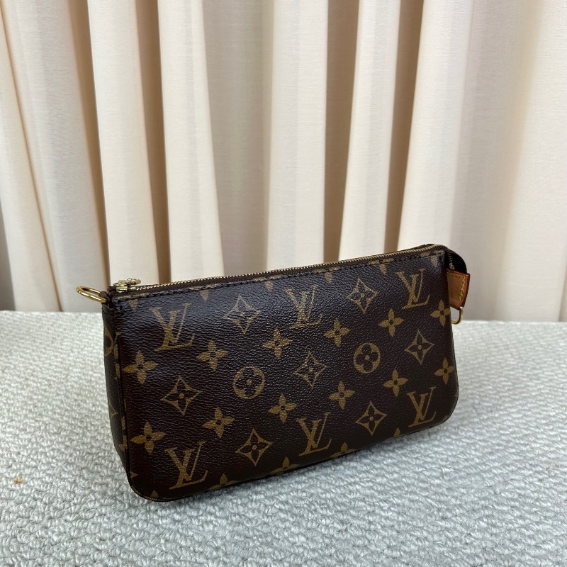 LV路易威登老花大麻將包腋下包 經典時尚 老花圖案永不過時 肩背手提皆可 輕鬆搭配各種風格-2