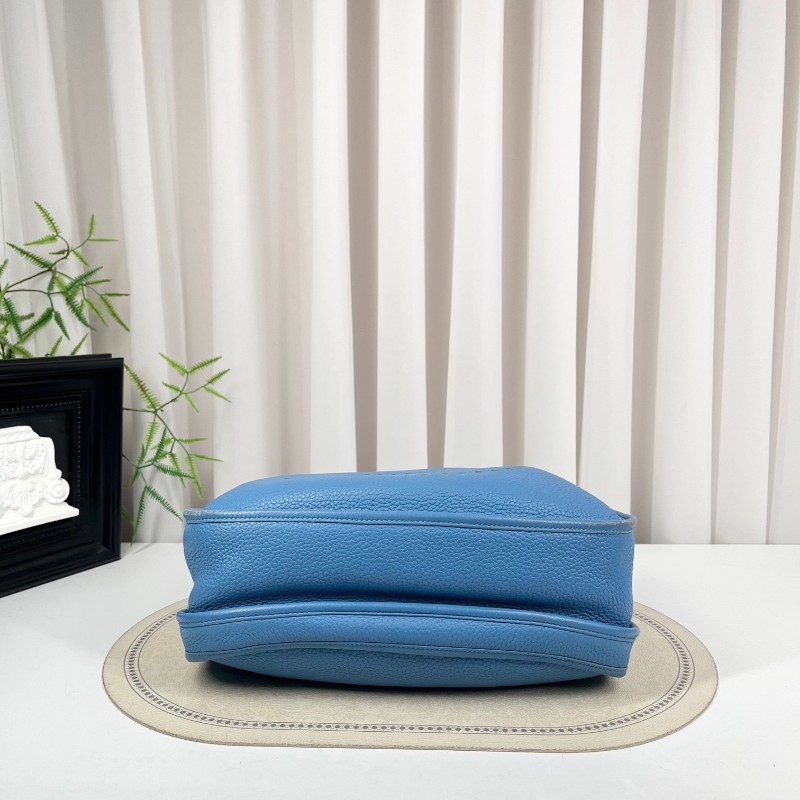 wwh bj HERMES愛馬仕 框R刻 牛仔藍Evelyne伊芙琳29 經典款 皮質細膩 五金亮澤 銀扣 肩帶可調節 可單肩可斜挎-4