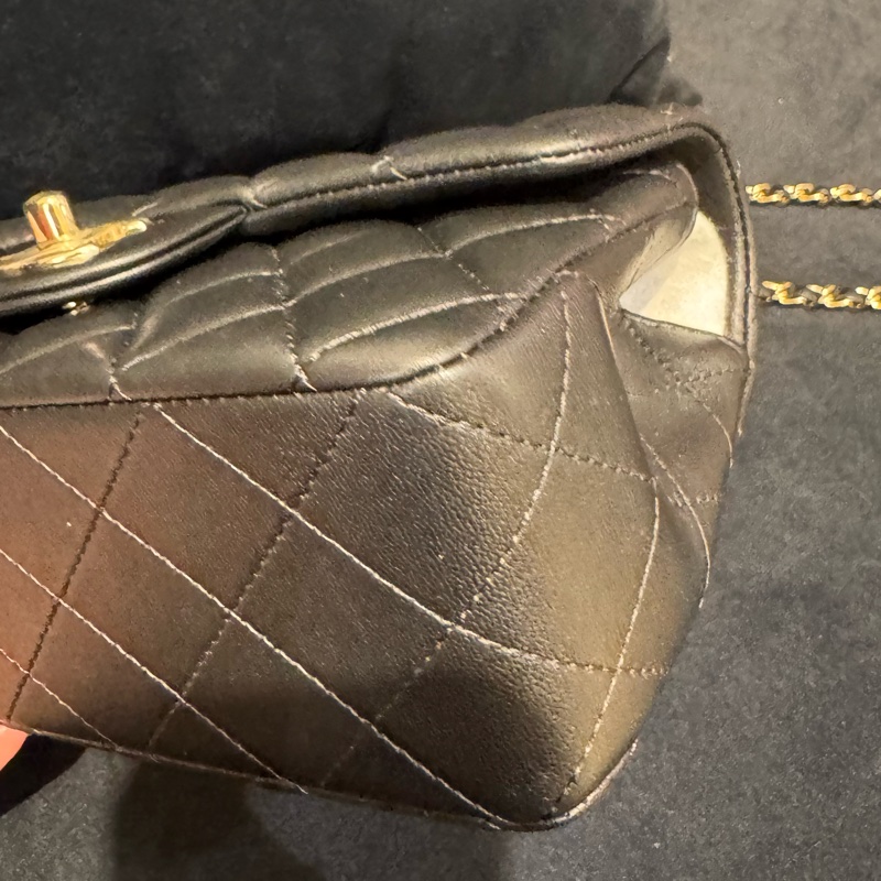 chanel黑羊皮coco handle20-10