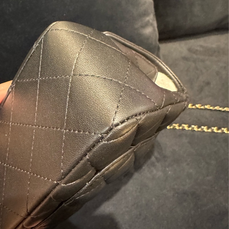 chanel黑羊皮coco handle20-11