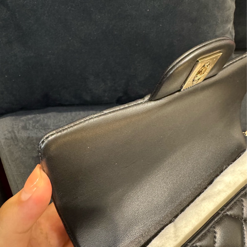 chanel黑羊皮coco handle20-16