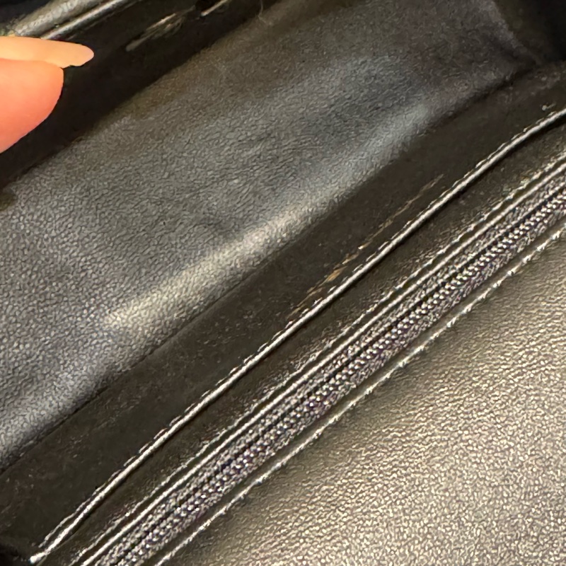 chanel黑羊皮coco handle20-26