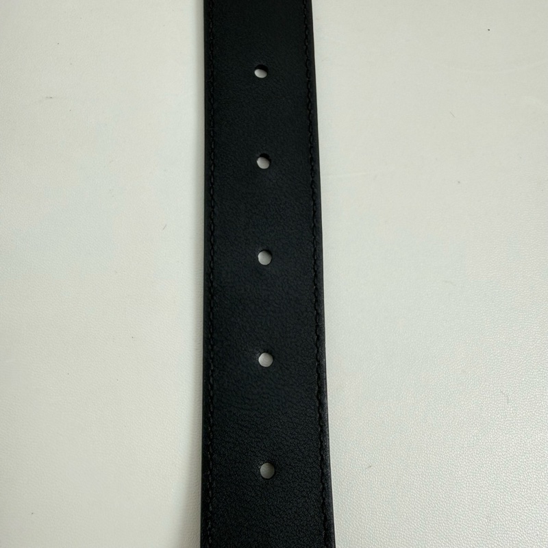 GUCCI/古馳 黑色腰帶 金扣-8
