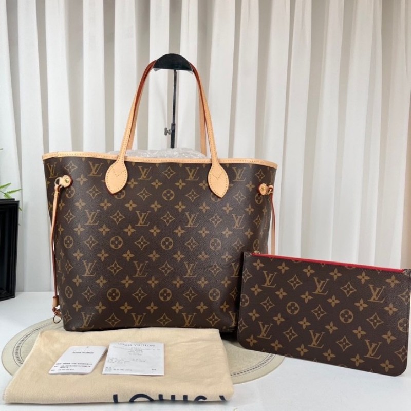 LV路易威登 芯片款 24年票 never full托特包購物袋單肩手提包 NF中最最經典的一款-5