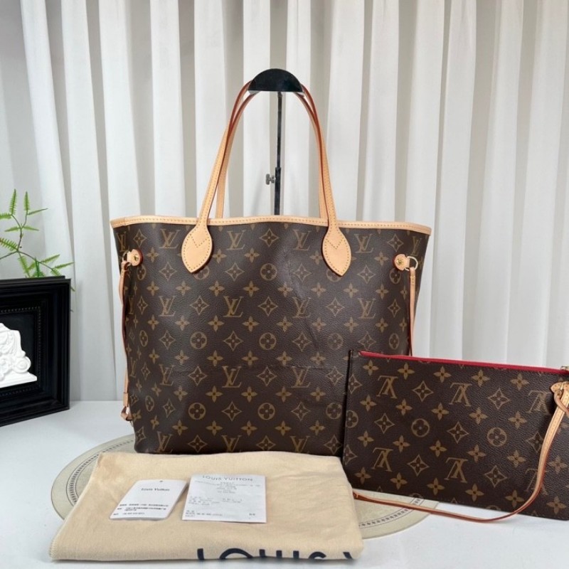 LV路易威登 芯片款 24年票 never full托特包購物袋單肩手提包 NF中最最經典的一款-6