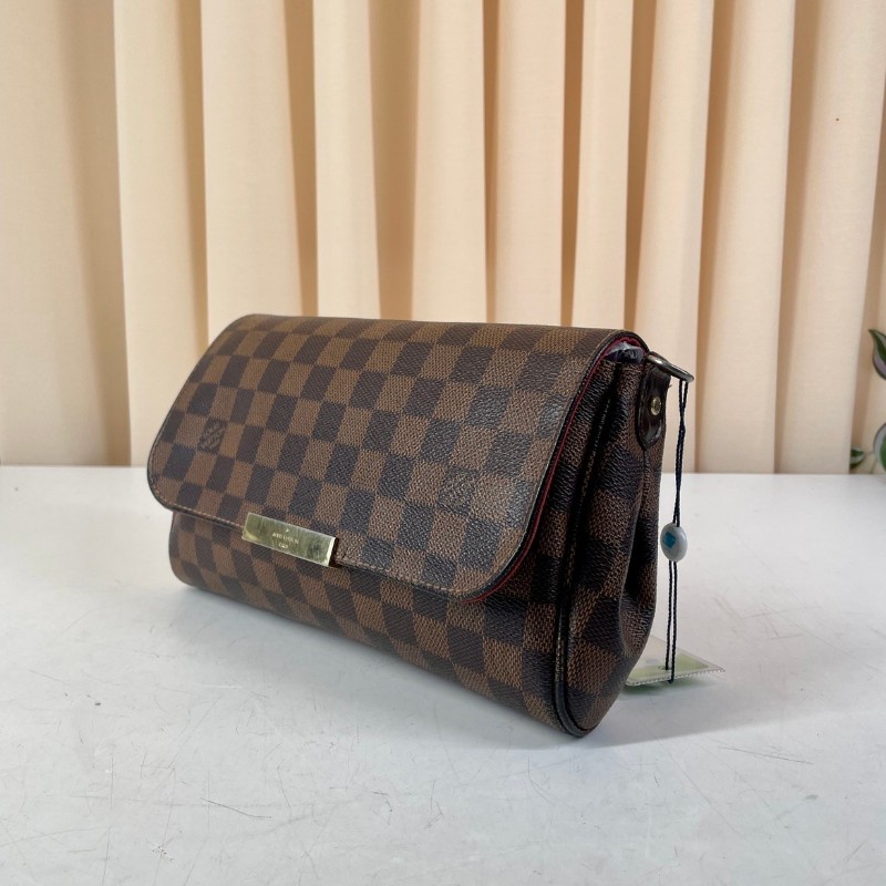 LV路易威登棕棋盤單肩腋下斜挎包 實用性高 搭配清冷風的棋盤格 知性而自我-2