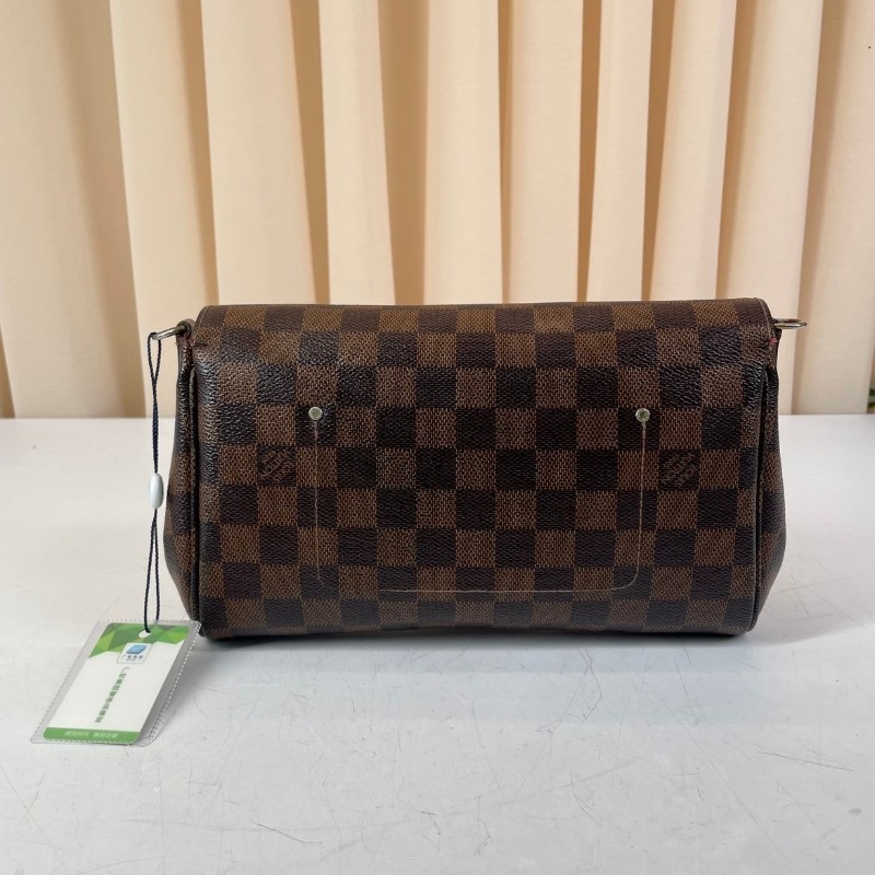 LV路易威登棕棋盤單肩腋下斜挎包 實用性高 搭配清冷風的棋盤格 知性而自我-6