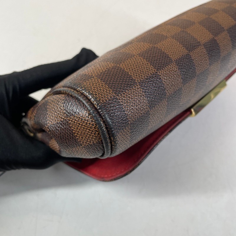 LV路易威登棕棋盤單肩腋下斜挎包 實用性高 搭配清冷風的棋盤格 知性而自我-7