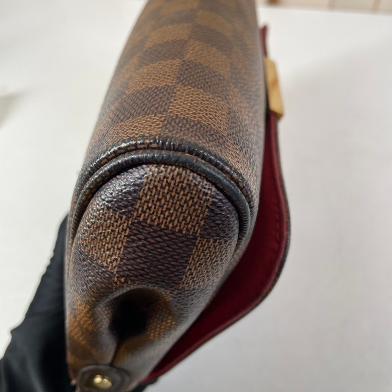 LV路易威登棕棋盤單肩腋下斜挎包 實用性高 搭配清冷風的棋盤格 知性而自我-8