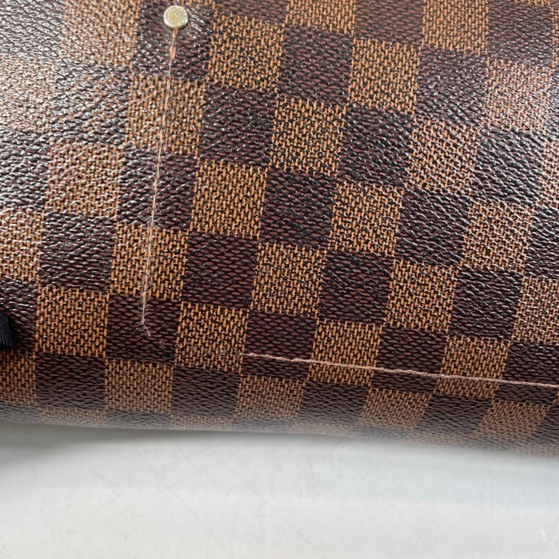 LV路易威登棕棋盤單肩腋下斜挎包 實用性高 搭配清冷風的棋盤格 知性而自我-11