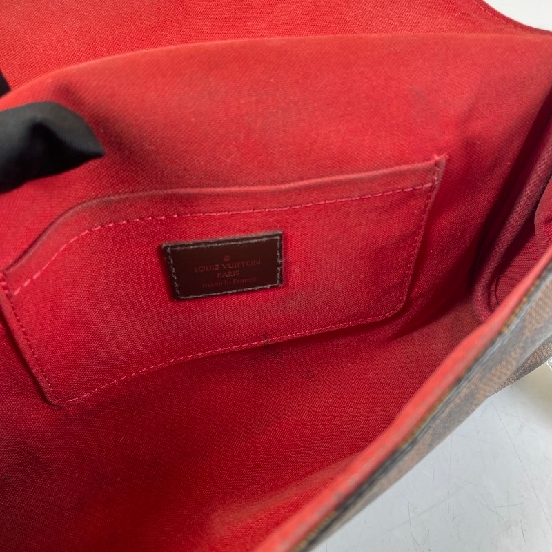 LV路易威登棕棋盤單肩腋下斜挎包 實用性高 搭配清冷風的棋盤格 知性而自我-12