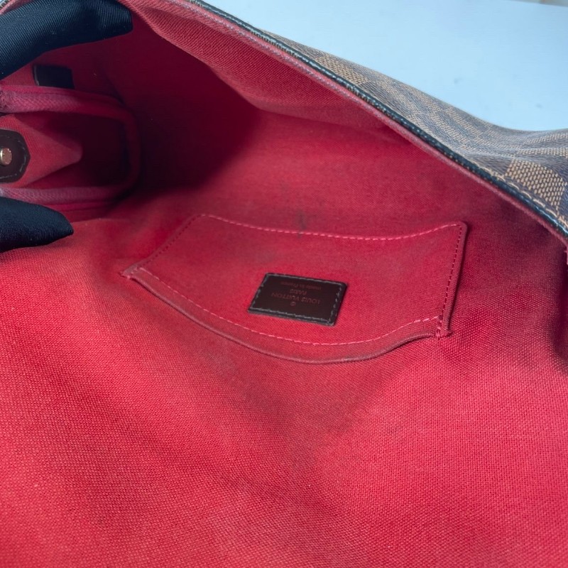 LV路易威登棕棋盤單肩腋下斜挎包 實用性高 搭配清冷風的棋盤格 知性而自我-13