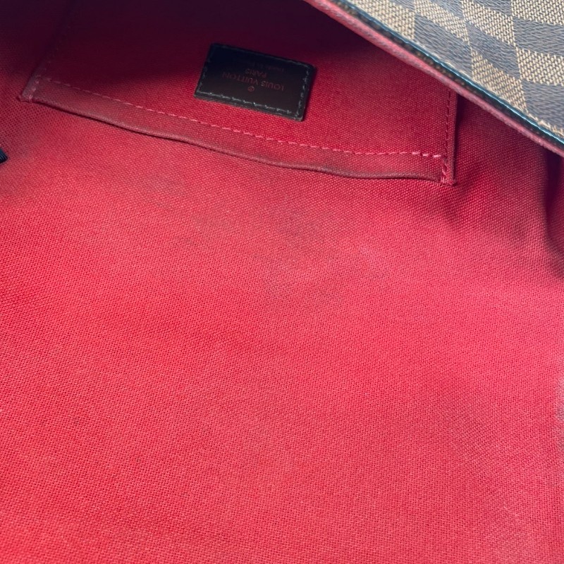 LV路易威登棕棋盤單肩腋下斜挎包 實用性高 搭配清冷風的棋盤格 知性而自我-14