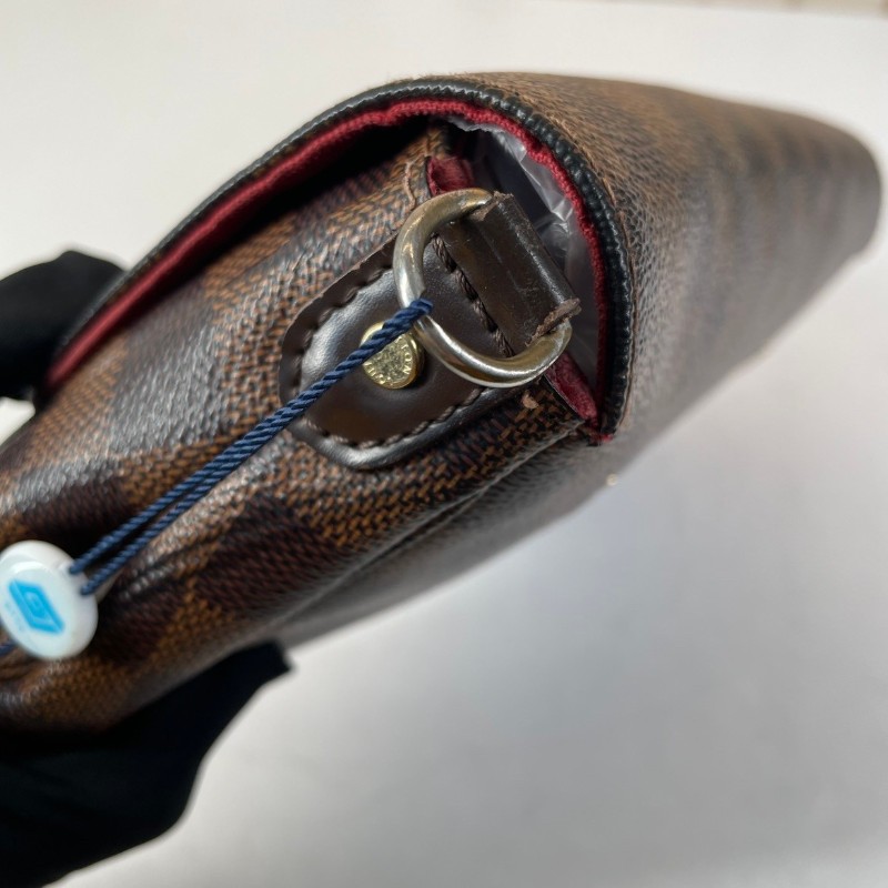 LV路易威登棕棋盤單肩腋下斜挎包 實用性高 搭配清冷風的棋盤格 知性而自我-21