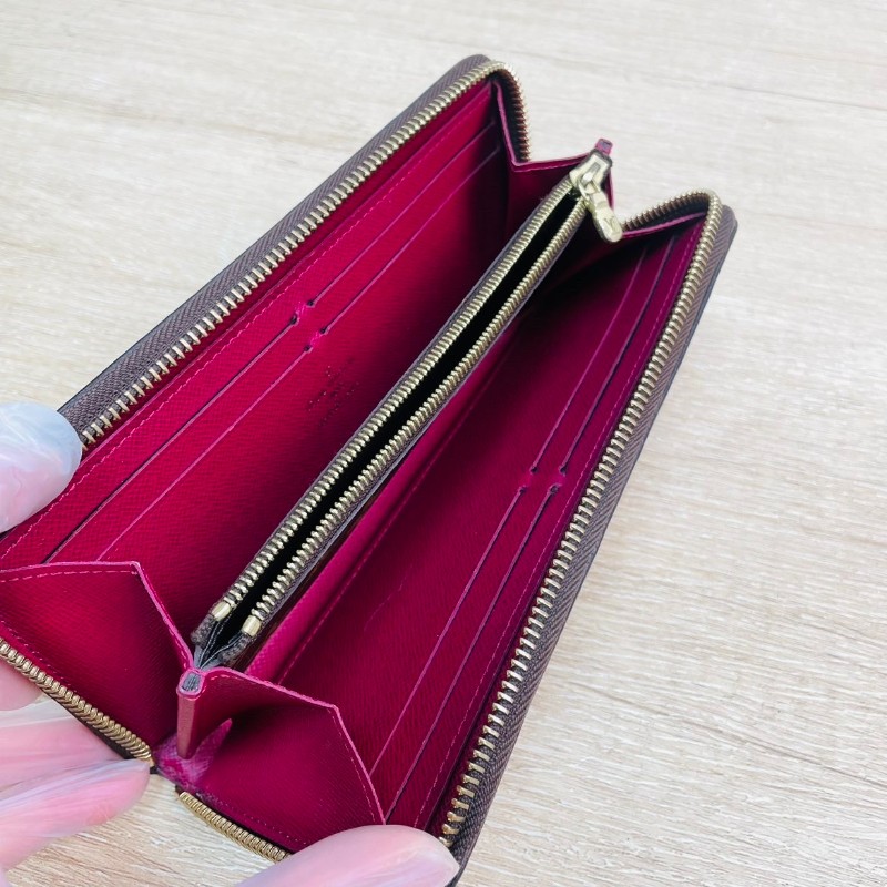 LV  路易威登 經典老花 長款拉鏈錢包 內裡多夾層-10