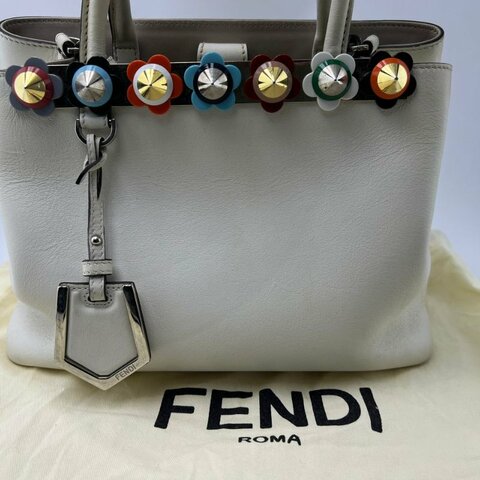 Fendi 2Jours Flowerland 花朵鉚釘手提包