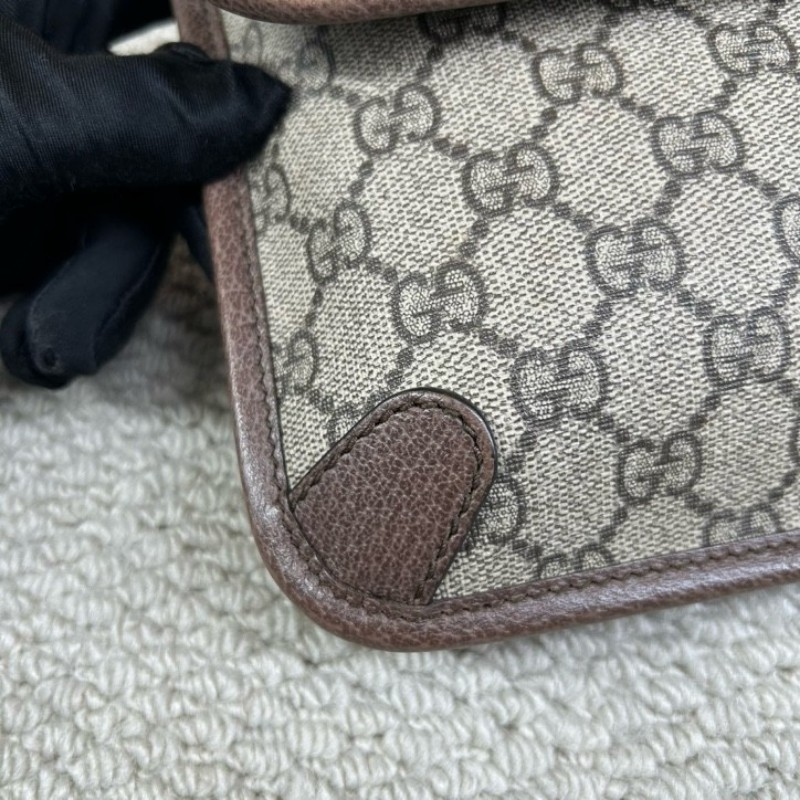 Gucci古馳老花虎頭腰包 經典老花配色 虎頭logo 特別有辨識度 肩帶紅綠配色 細節做工精緻 容量實用 日常出門很方便-8