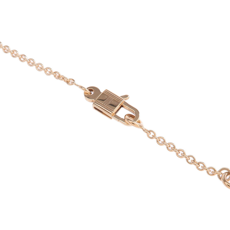 HERMES 18K玫瑰金Amulettes Kelly Pendant尖晶石項鍊-4
